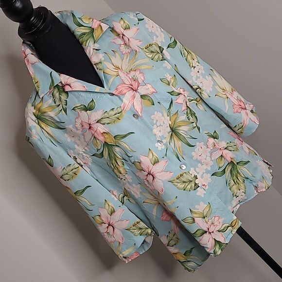 What if...? Sz XL blue with pink & yellow florals - Picture 1 of 8